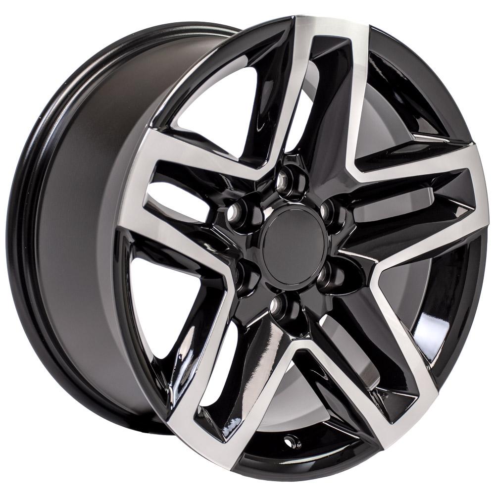 OE Wheels CV34B 18x8.5 6x139.7 26et Gloss Black Machined Wheel - View 3