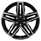 OE Wheels CV34 22x9 6x139.7 26et Gloss Black Machined Wheel - View 2
