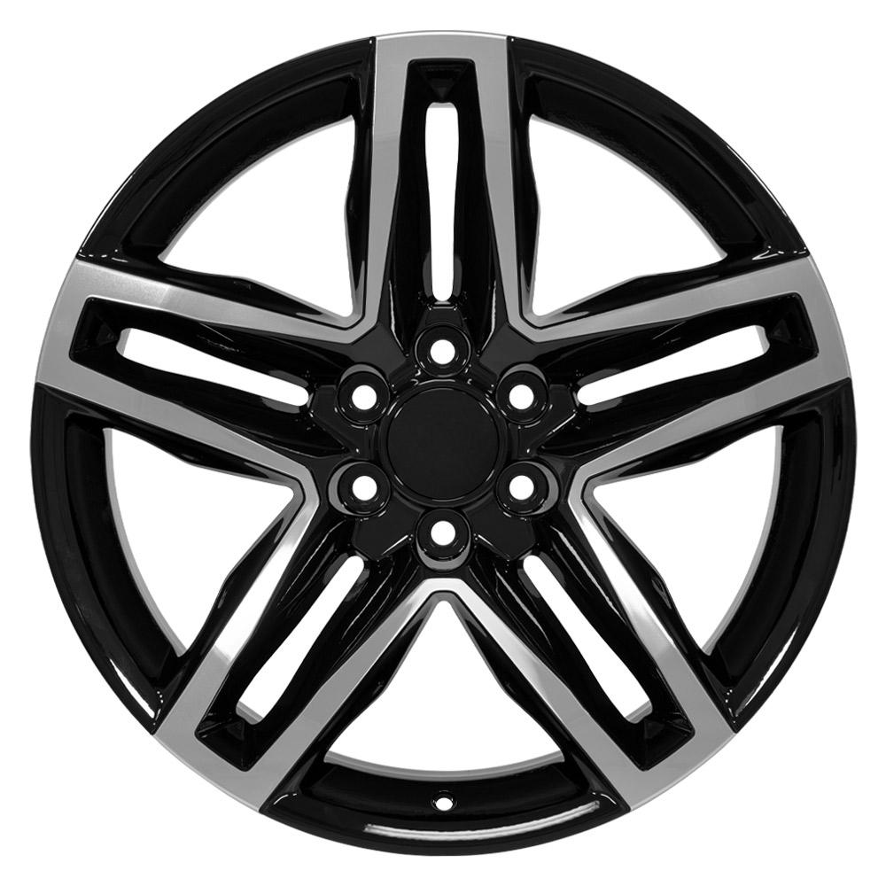 OE Wheels CV34 22x9 6x139.7 26et Gloss Black Machined Wheel - View 2