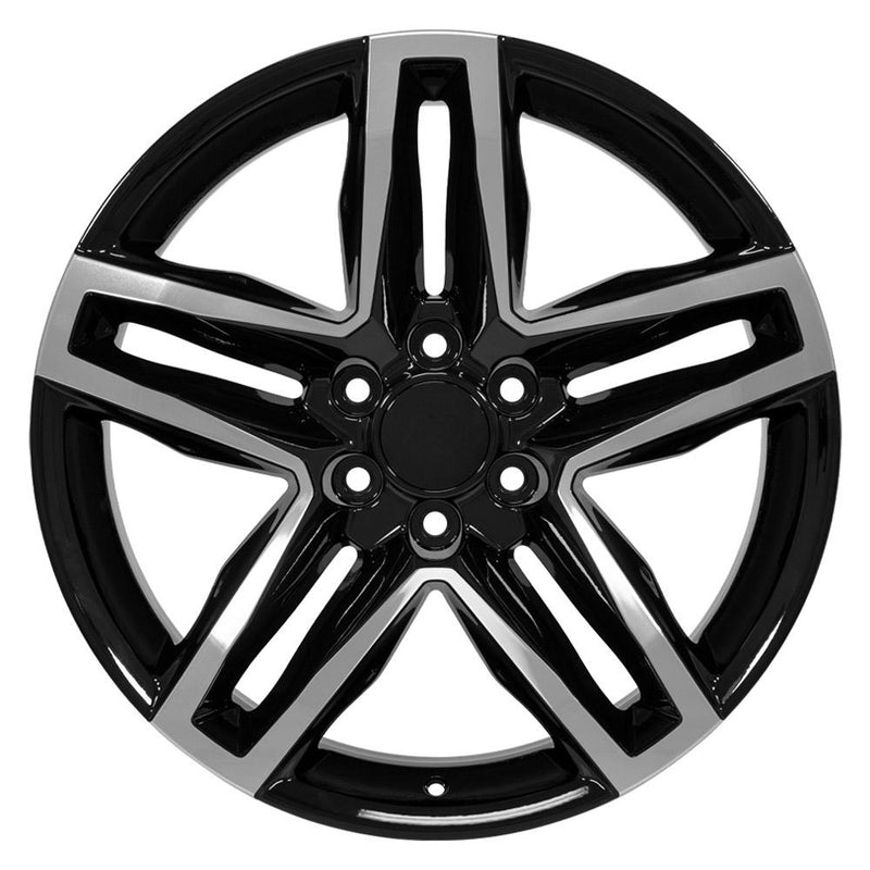 OE Wheels CV34 22x9 6x139.7 26et Gloss Black Machined Wheel - View 2