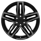 OE Wheels CV34 22x9 6x139.7 26et Gloss Black Machined with Tinted Clear Wheel - View 2