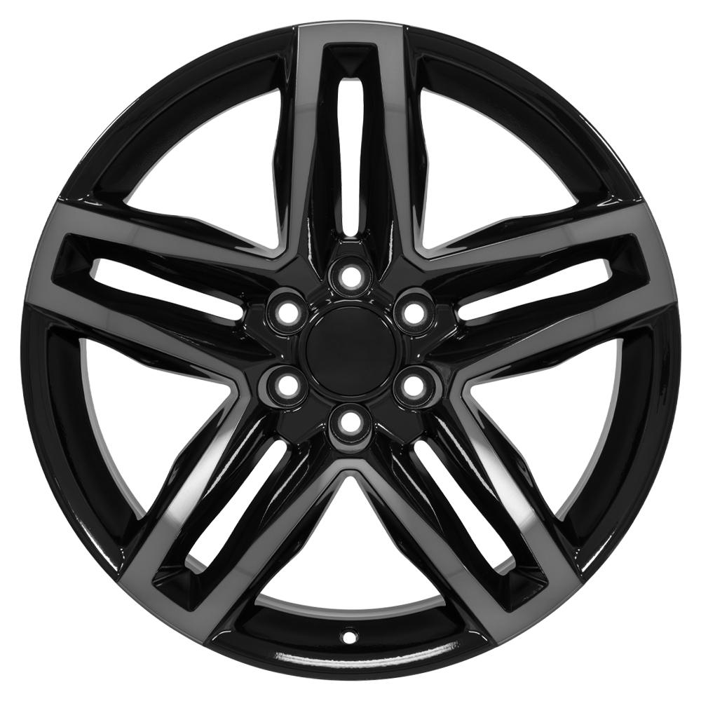 OE Wheels CV34 22x9 6x139.7 26et Gloss Black Machined with Tinted Clear Wheel - View 2