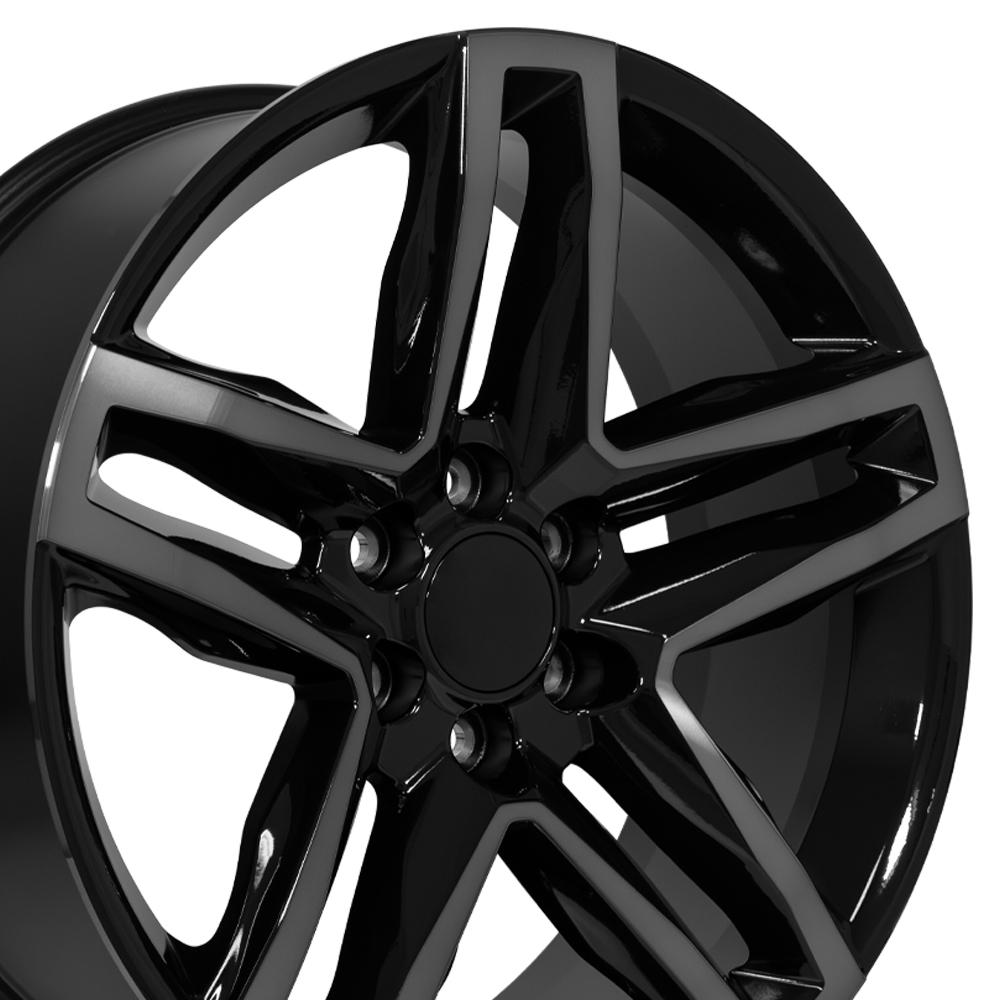 OE Wheels CV34 22x9 6x139.7 26et Gloss Black Machined with Tinted Clear Wheel