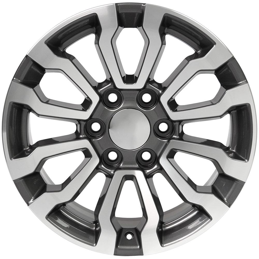 OE Wheels CV35 18x8.5 6x139.7 26et Gloss Gunmetal Machined Wheel - View 2