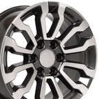 OE Wheels CV35 18x8.5 6x139.7 26et Gloss Gunmetal Machined Wheel