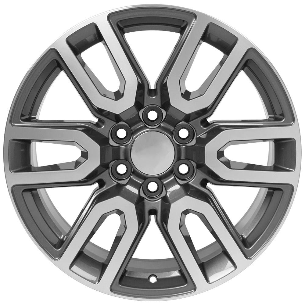 OE Wheels CV36 20x9 6x139.7 28et Gloss Gunmetal Machined Wheel - View 2