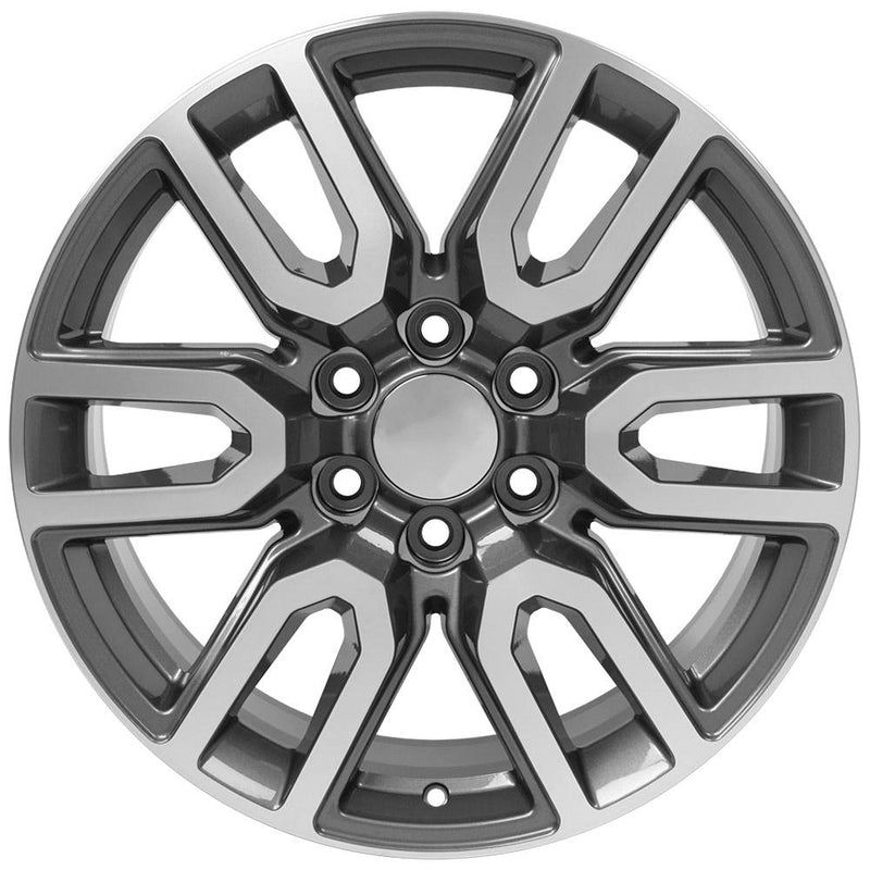 OE Wheels CV36 20x9 6x139.7 28et Gloss Gunmetal Machined Wheel - View 2