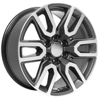 OE Wheels CV36 20x9 6x139.7 28et Gloss Gunmetal Machined Wheel - View 3