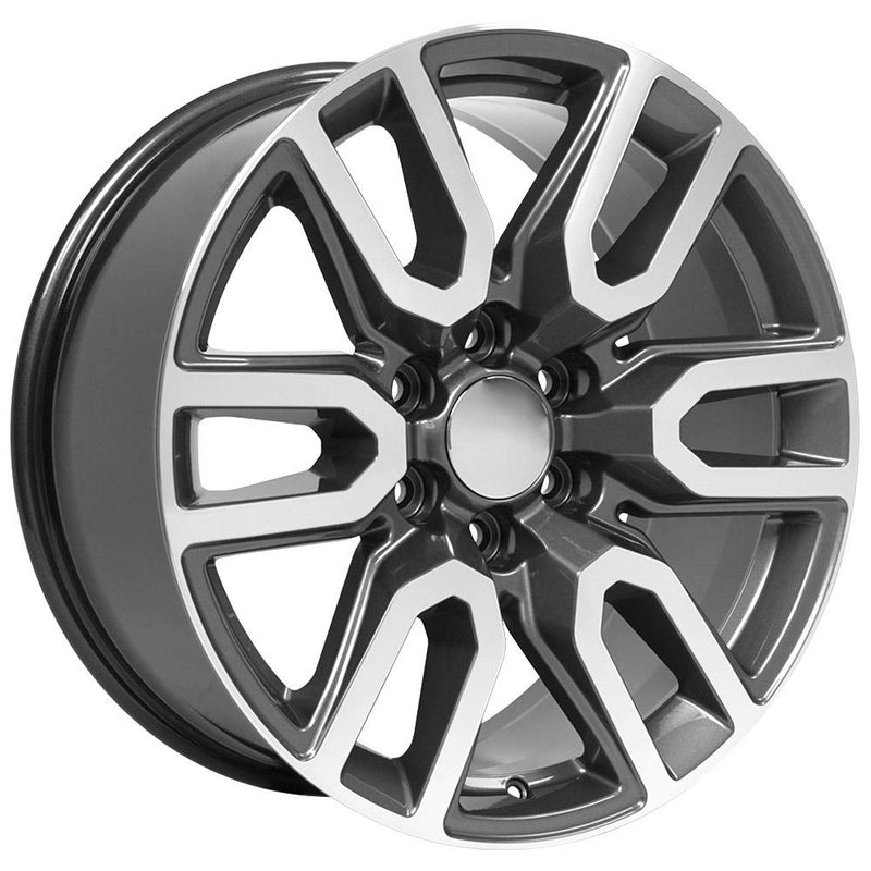 OE Wheels CV36 20x9 6x139.7 28et Gloss Gunmetal Machined Wheel - View 3