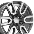 OE Wheels CV36 20x9 6x139.7 28et Gloss Gunmetal Machined Wheel