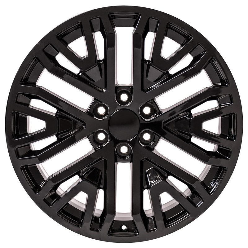 OE Wheels CV37 22x9 6x139.7 28et Gloss Black Wheel - View 2