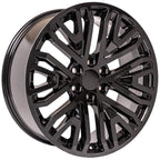 OE Wheels CV37 22x9 6x139.7 28et Gloss Black Wheel - View 3
