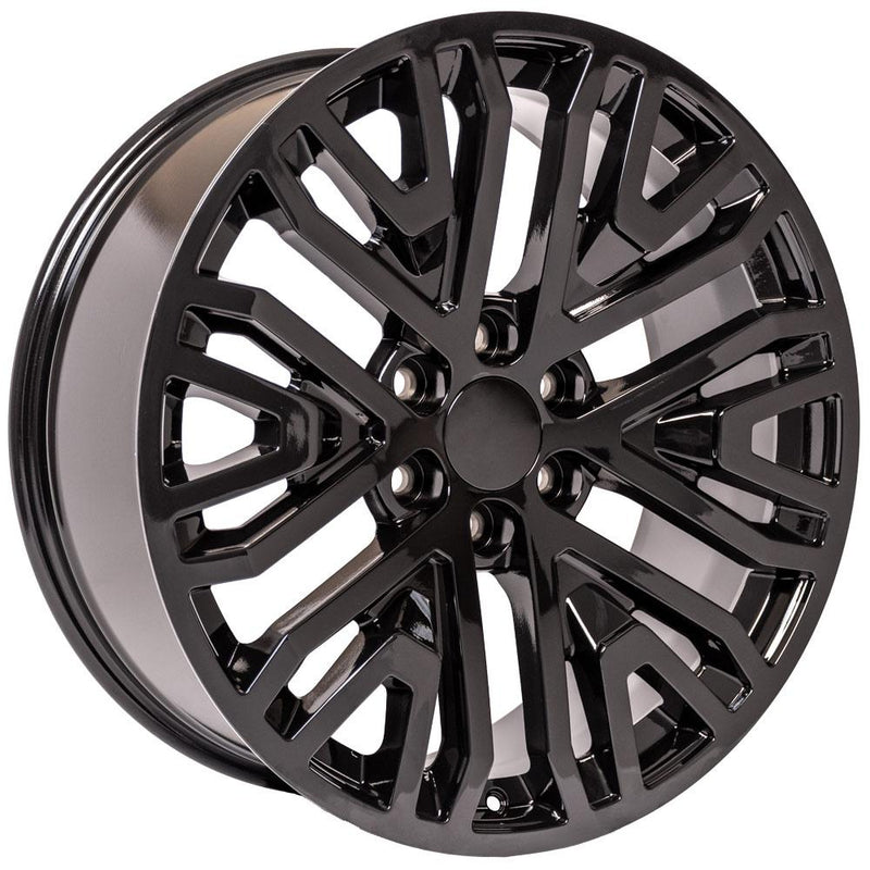 OE Wheels CV37 22x9 6x139.7 28et Gloss Black Wheel - View 3