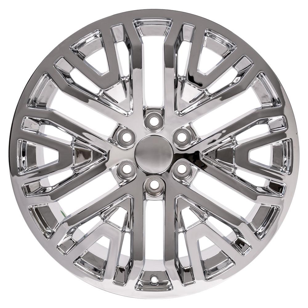 OE Wheels CV37 22x9 6x139.7 28et Chrome Wheel - View 2