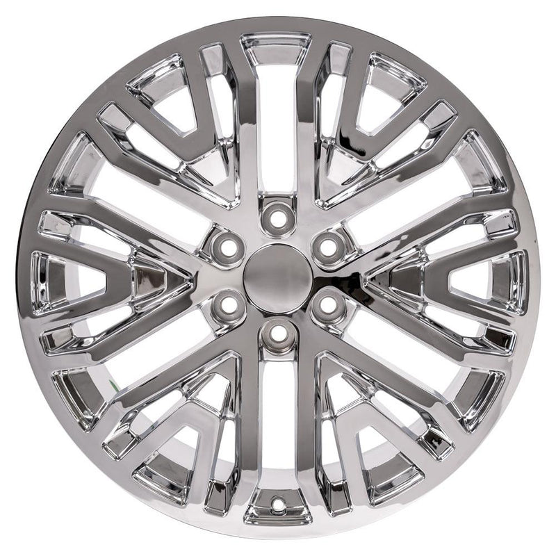 OE Wheels CV37 22x9 6x139.7 28et Chrome Wheel - View 2
