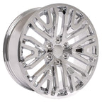 OE Wheels CV37 22x9 6x139.7 28et Chrome Wheel - View 3