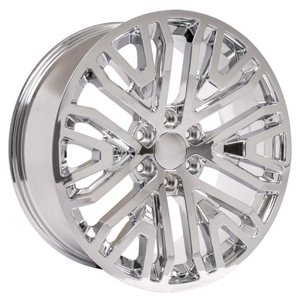 OE Wheels CV37 22x9 6x139.7 28et Chrome Wheel - View 3