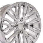 OE Wheels CV37 22x9 6x139.7 28et Chrome Wheel