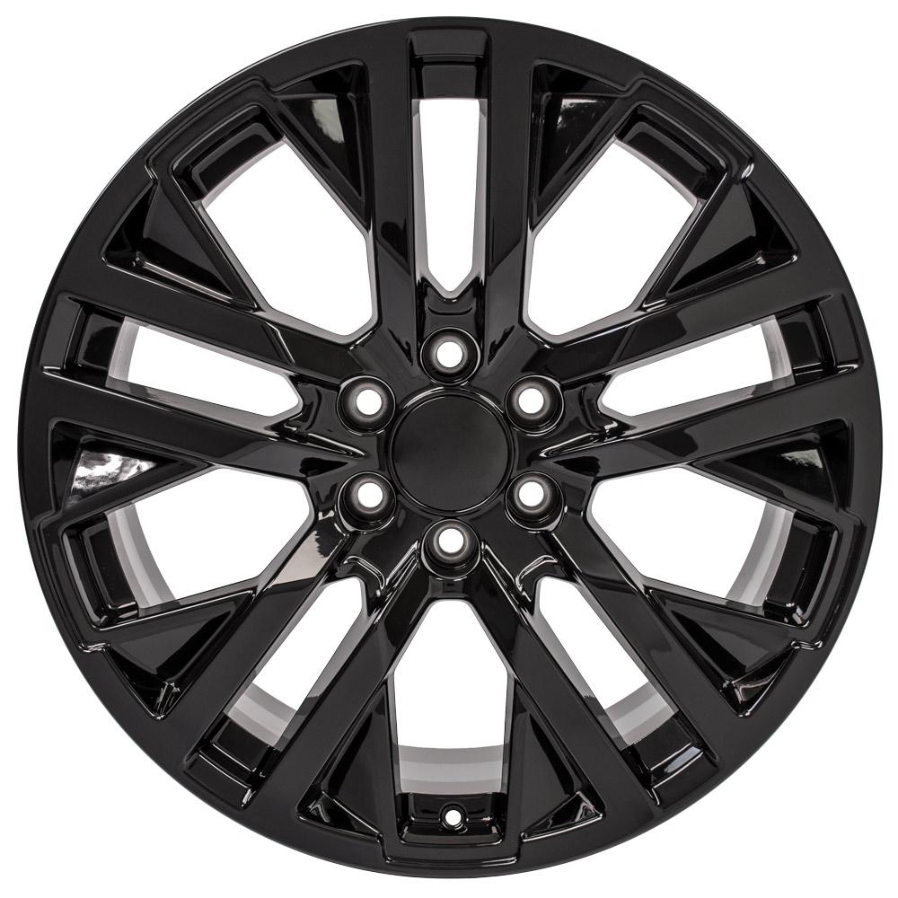 OE Wheels CV38 22x9 6x139.7 28et Gloss Black Wheel - View 2