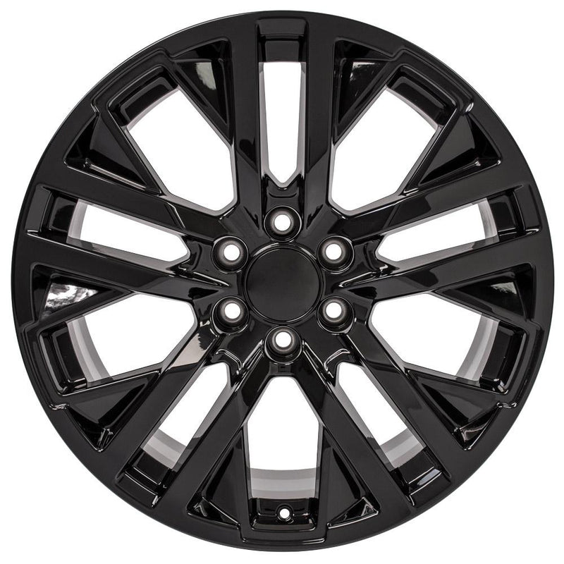 OE Wheels CV38 22x9 6x139.7 28et Gloss Black Wheel - View 2