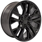 OE Wheels CV38 22x9 6x139.7 28et Gloss Black Wheel - View 3