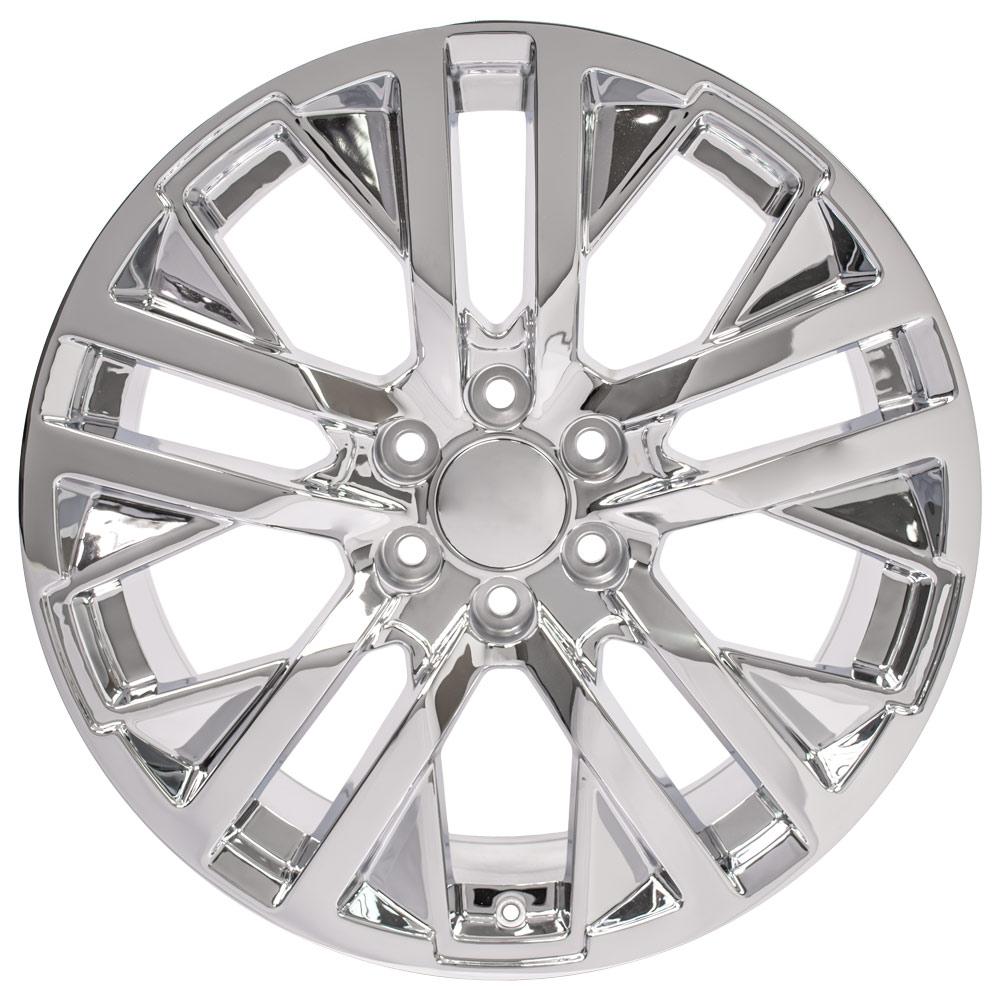OE Wheels CV38 22x9 6x139.7 28et Chrome Wheel - View 2