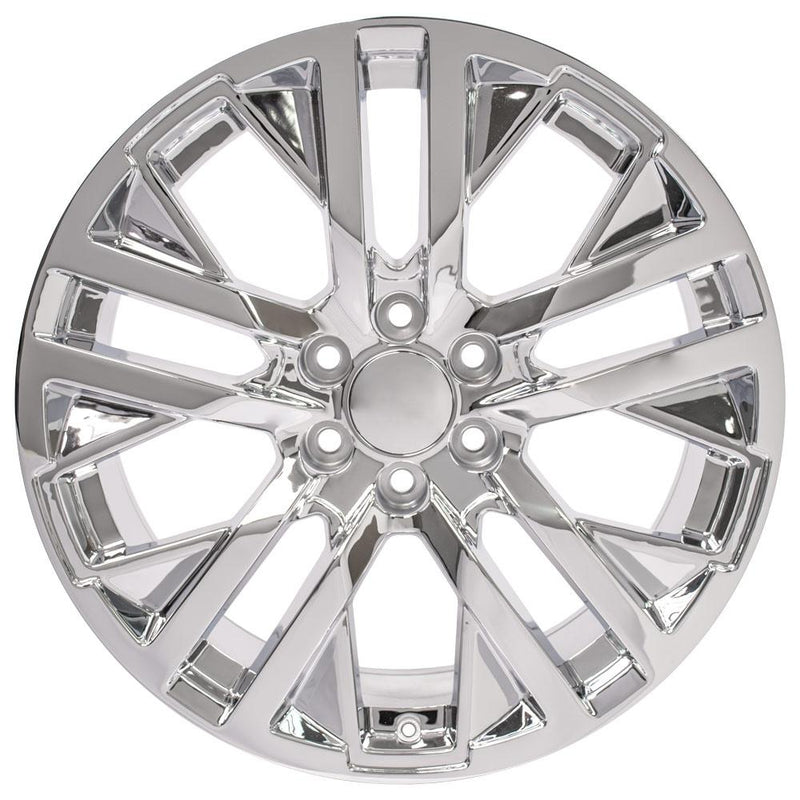 OE Wheels CV38 22x9 6x139.7 28et Chrome Wheel - View 2