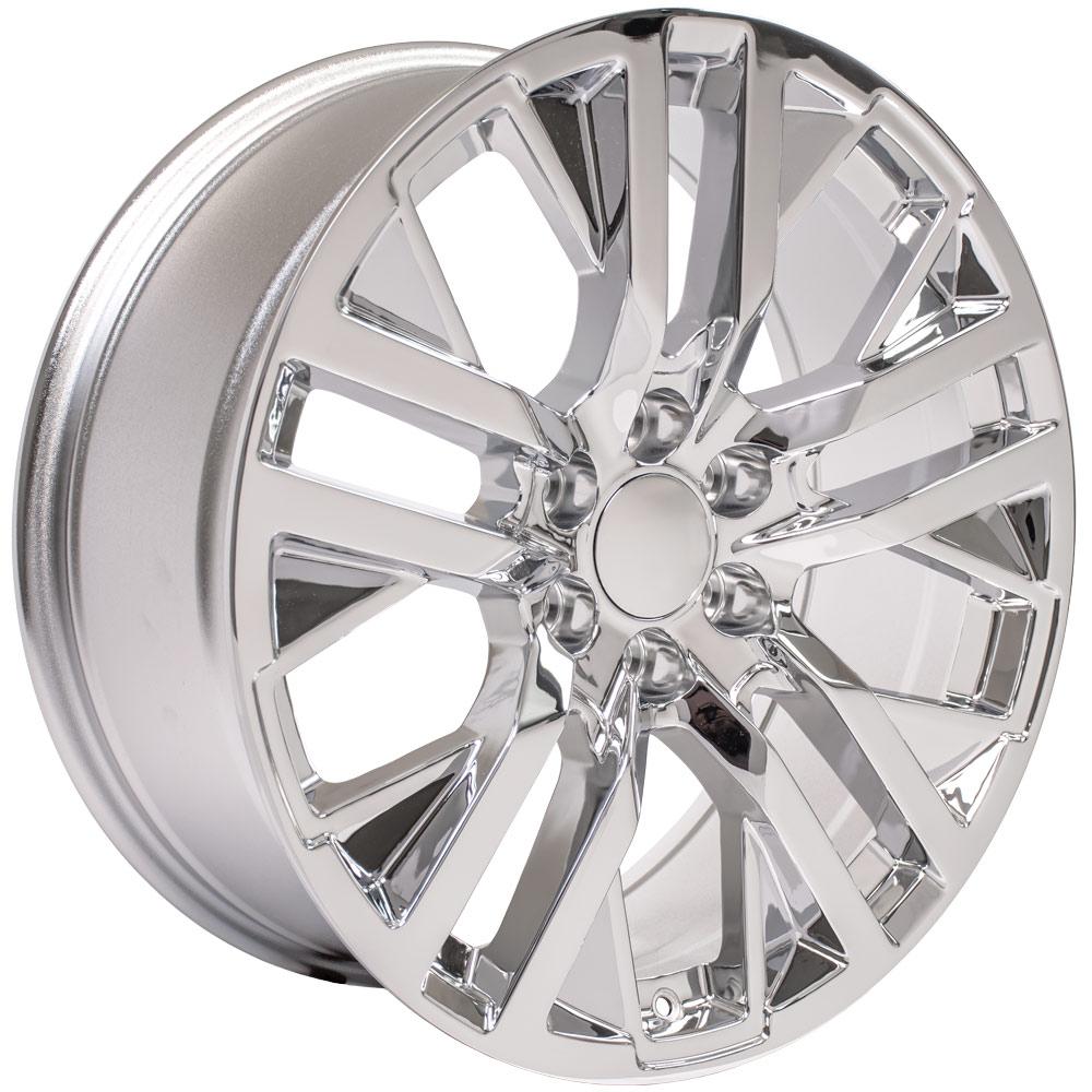OE Wheels CV38 22x9 6x139.7 28et Chrome Wheel - View 3