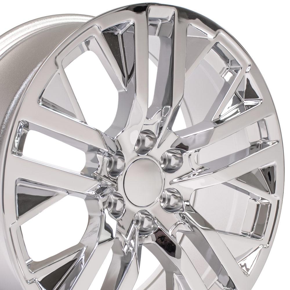 OE Wheels CV38 22x9 6x139.7 28et Chrome Wheel
