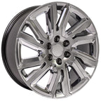 OE Wheels CV39 22x9 6x139.7 28et Gloss Hyper Black with Chrome Insert Wheel - View 3