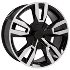 OE Wheels CV40 22x9 6x139.7 24et Gloss Black Machined Wheel - View 3