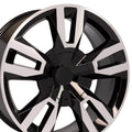 OE Wheels CV40 22x9 6x139.7 24et Gloss Black Machined Wheel