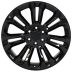 OE Wheels CV43B 22x9 6x139.7 24et Gloss Black Wheel - View 2