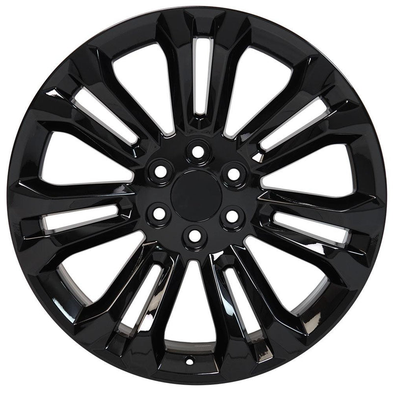 OE Wheels CV43B 22x9 6x139.7 24et Gloss Black Wheel - View 2