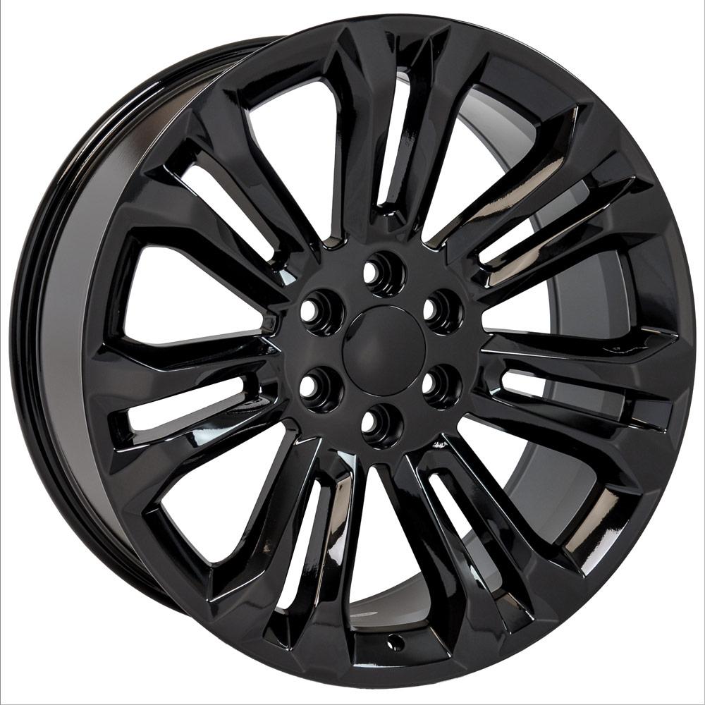 OE Wheels CV43B 22x9 6x139.7 24et Gloss Black Wheel - View 3