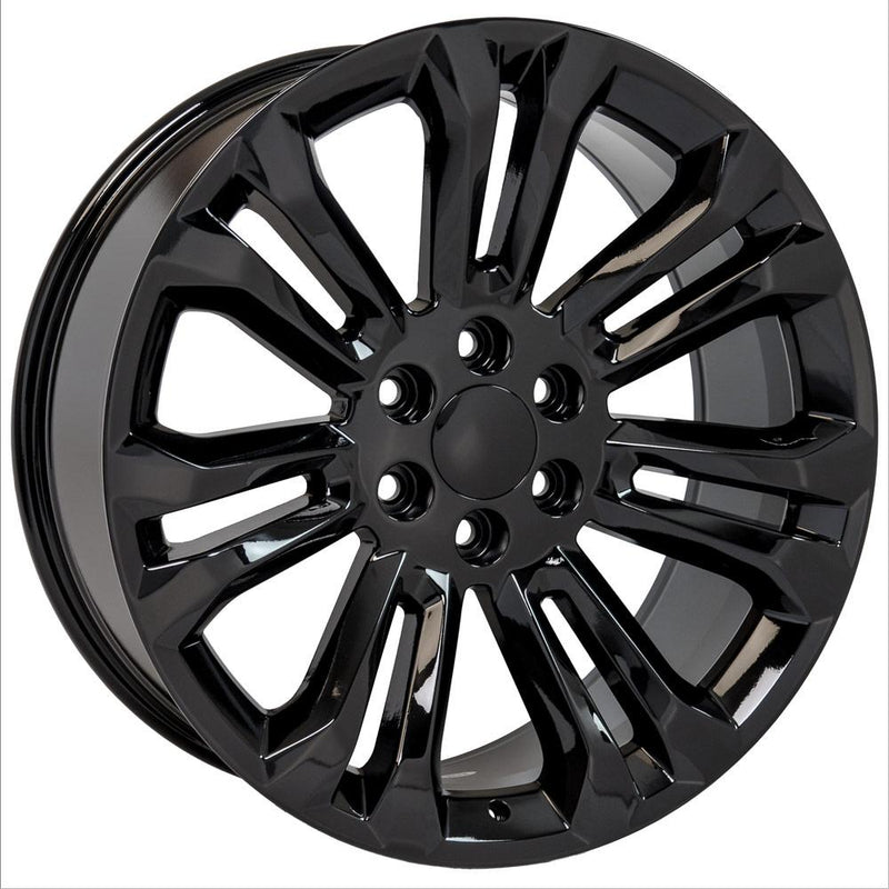 OE Wheels CV43B 22x9 6x139.7 24et Gloss Black Wheel - View 3