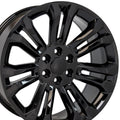 OE Wheels CV43B 22x9 6x139.7 24et Gloss Black Wheel