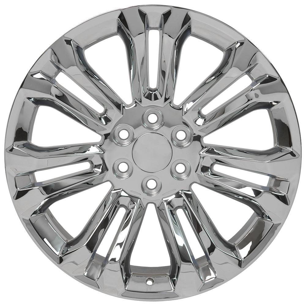 OE Wheels CV43 22x9 6x139.7 24et Chrome Wheel - View 2