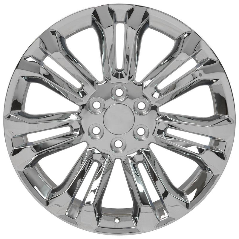 OE Wheels CV43 22x9 6x139.7 24et Chrome Wheel - View 2