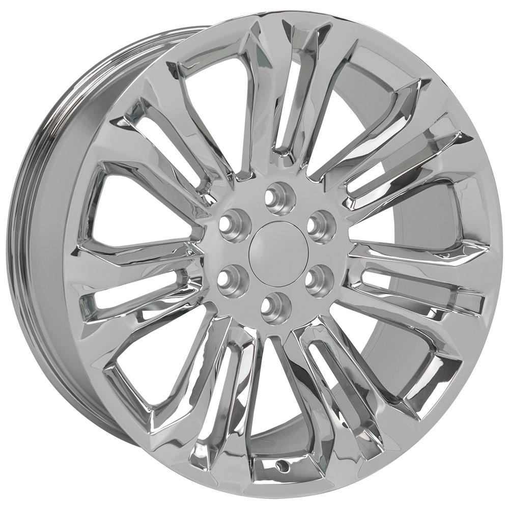 OE Wheels CV43 22x9 6x139.7 24et Chrome Wheel - View 3