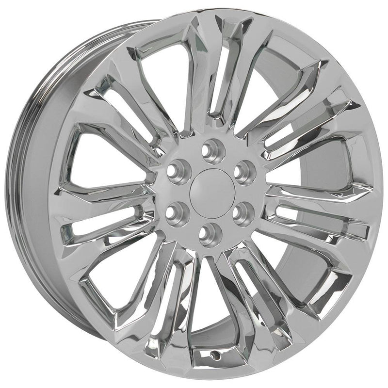 OE Wheels CV43 22x9 6x139.7 24et Chrome Wheel - View 3