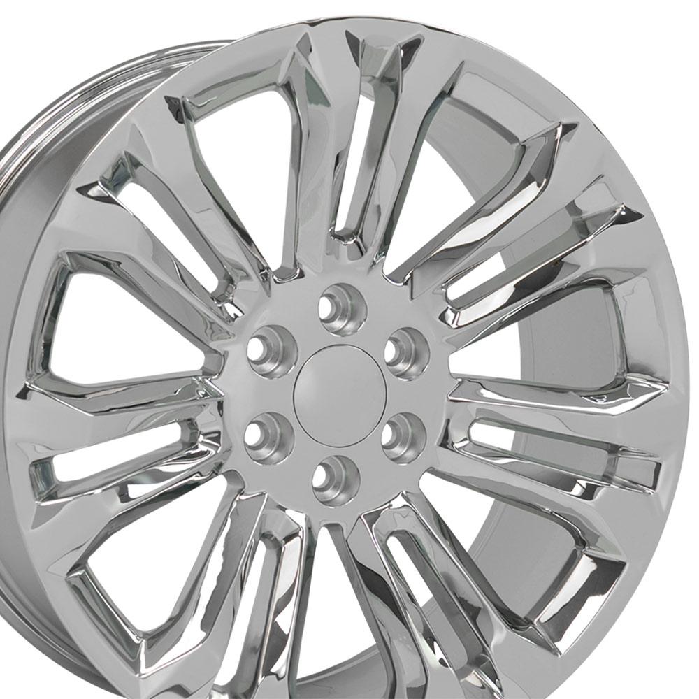 OE Wheels CV43 22x9 6x139.7 24et Chrome Wheel