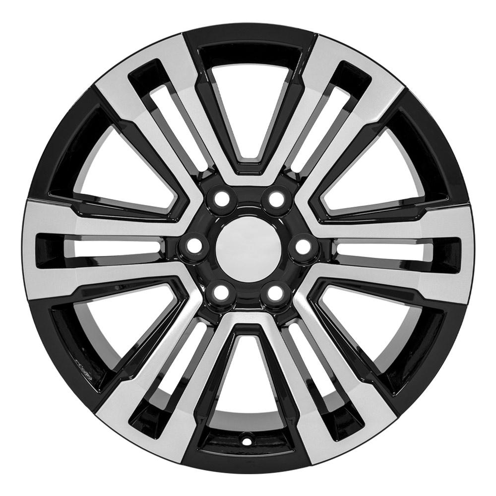 OE Wheels CV44 20x9 6x139.7 24et Gloss Black Machined Wheel - View 2