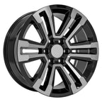 OE Wheels CV44 20x9 6x139.7 24et Gloss Black Machined Wheel - View 3