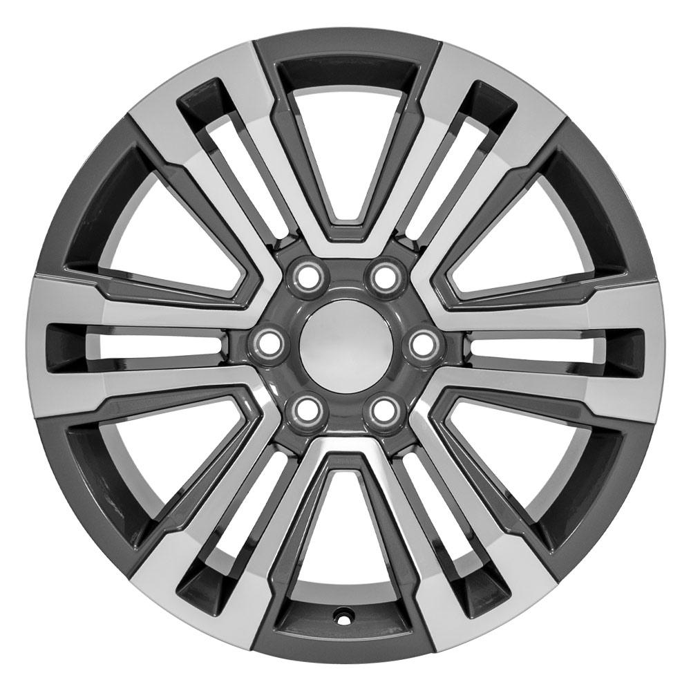 OE Wheels CV44 20x9 6x139.7 24et Gloss Gunmetal Machined Wheel - View 2