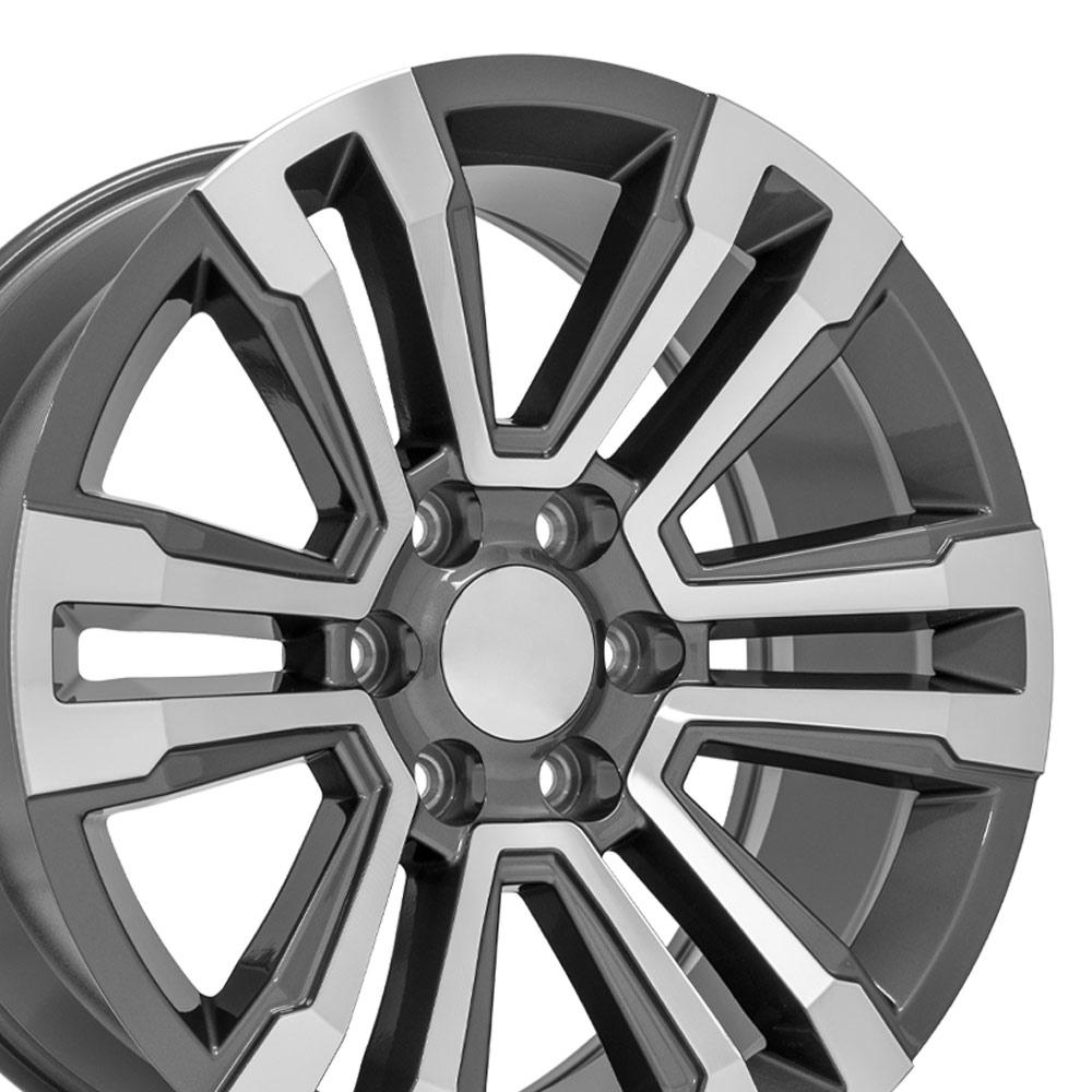 OE Wheels CV44 20x9 6x139.7 24et Gloss Gunmetal Machined Wheel