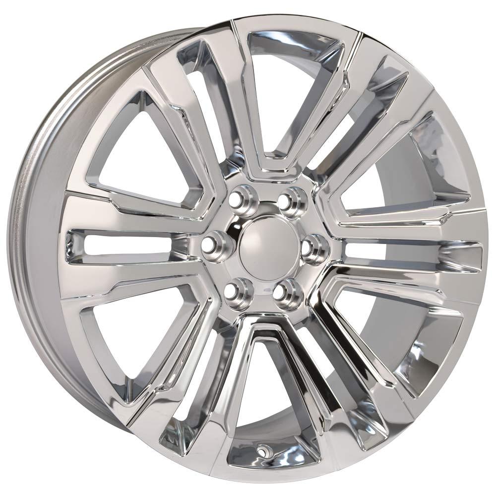 OE Wheels CV44 22x9 6x139.7 24et Chrome Wheel - View 3