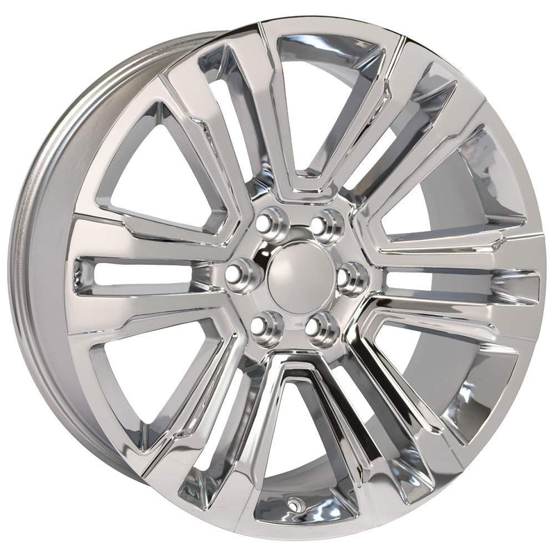 OE Wheels CV44 22x9 6x139.7 24et Chrome Wheel - View 3