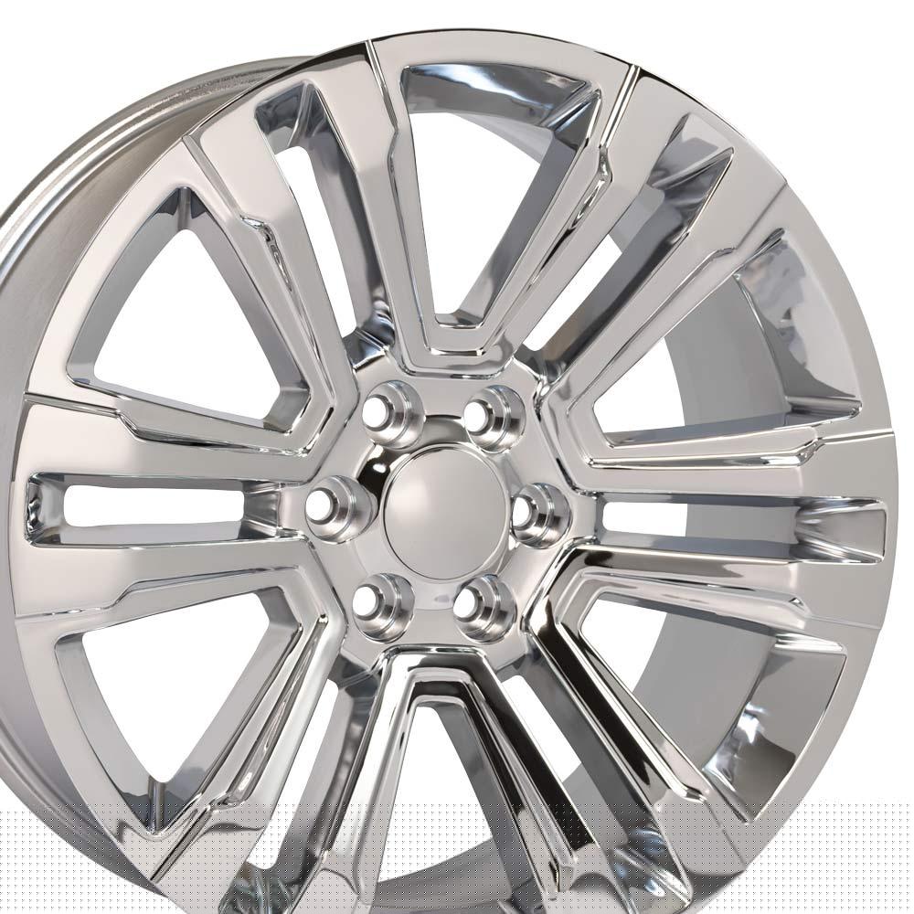 OE Wheels CV44 22x9 6x139.7 24et Chrome Wheel