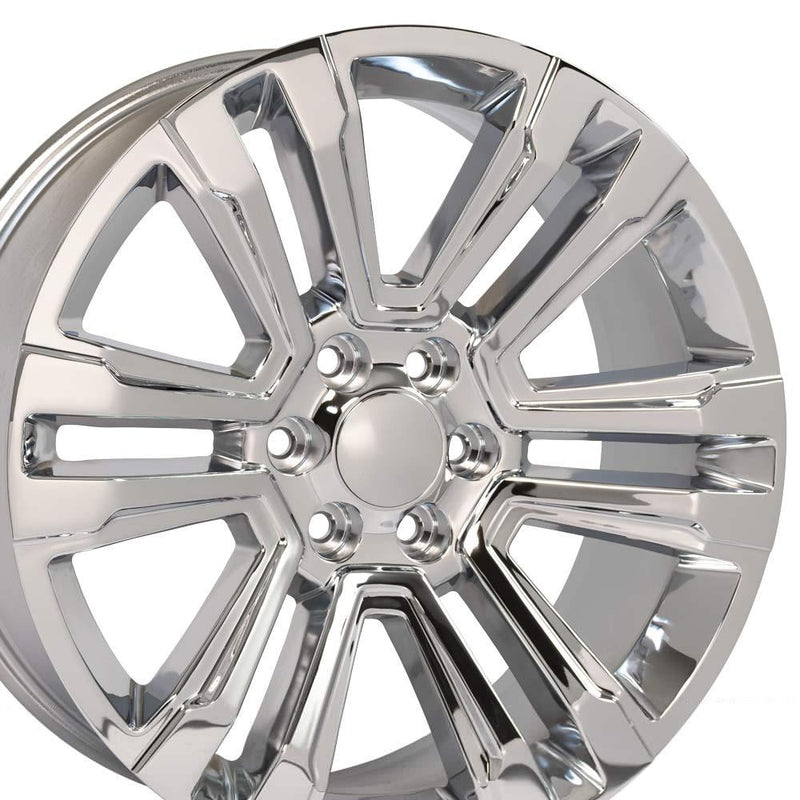 OE Wheels CV44 22x9 6x139.7 24et Chrome Wheel